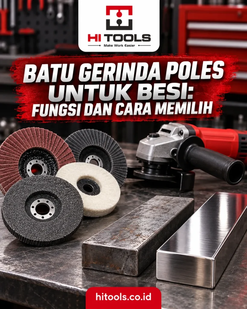 Batu Gerinda Poles untuk Besi: Fungsi dan Cara Memilih 21 Ilustrasi batu gerinda poles untuk besi: fungsi dan cara memilih dengan fokus pada edukasi alat, aksesori, dan konteks kerja yang relevan