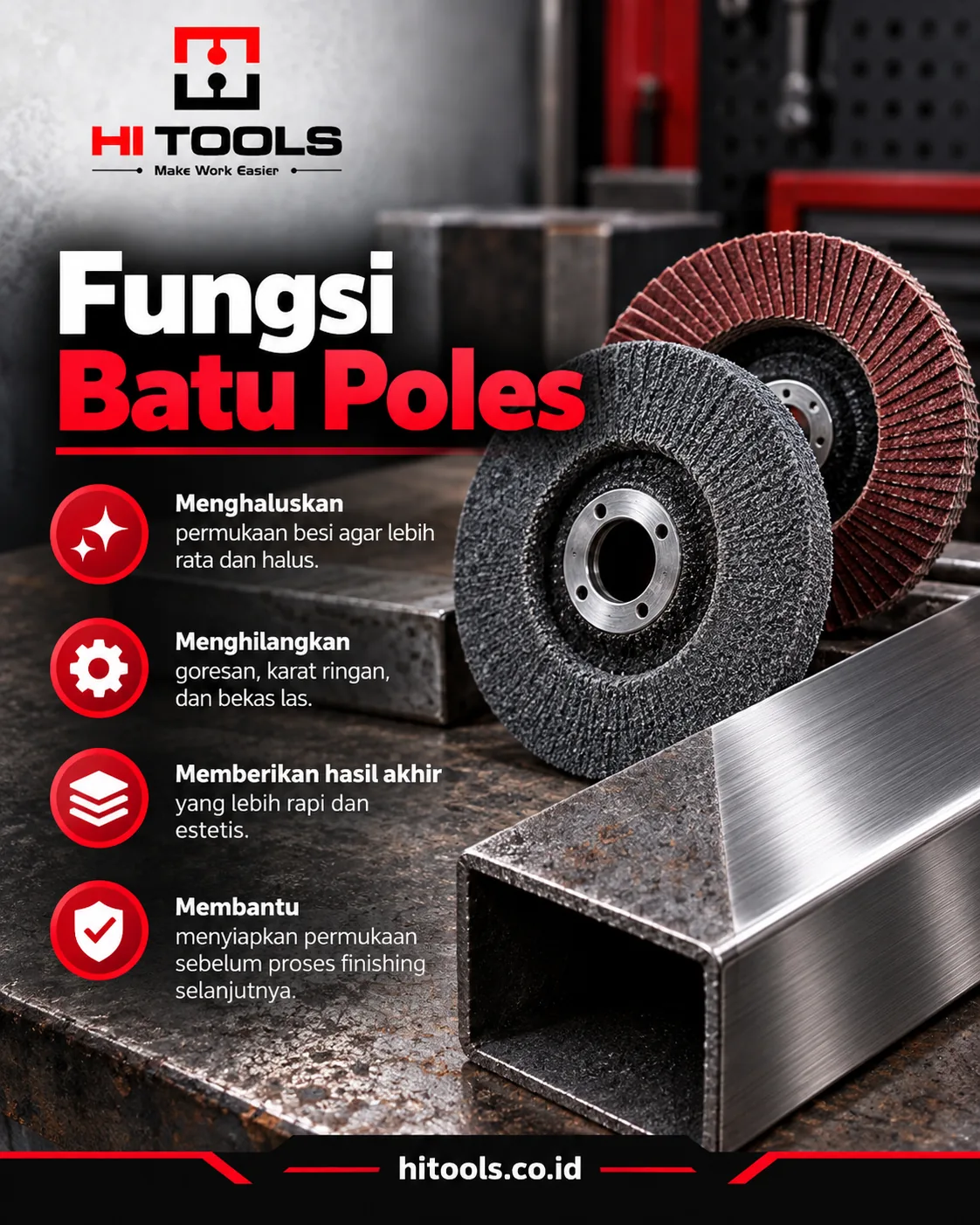 Batu Gerinda Poles untuk Besi: Fungsi dan Cara Memilih 1 batu gerinda poles - Batu Gerinda Poles dan Fungsinya pada Permukaan Besi