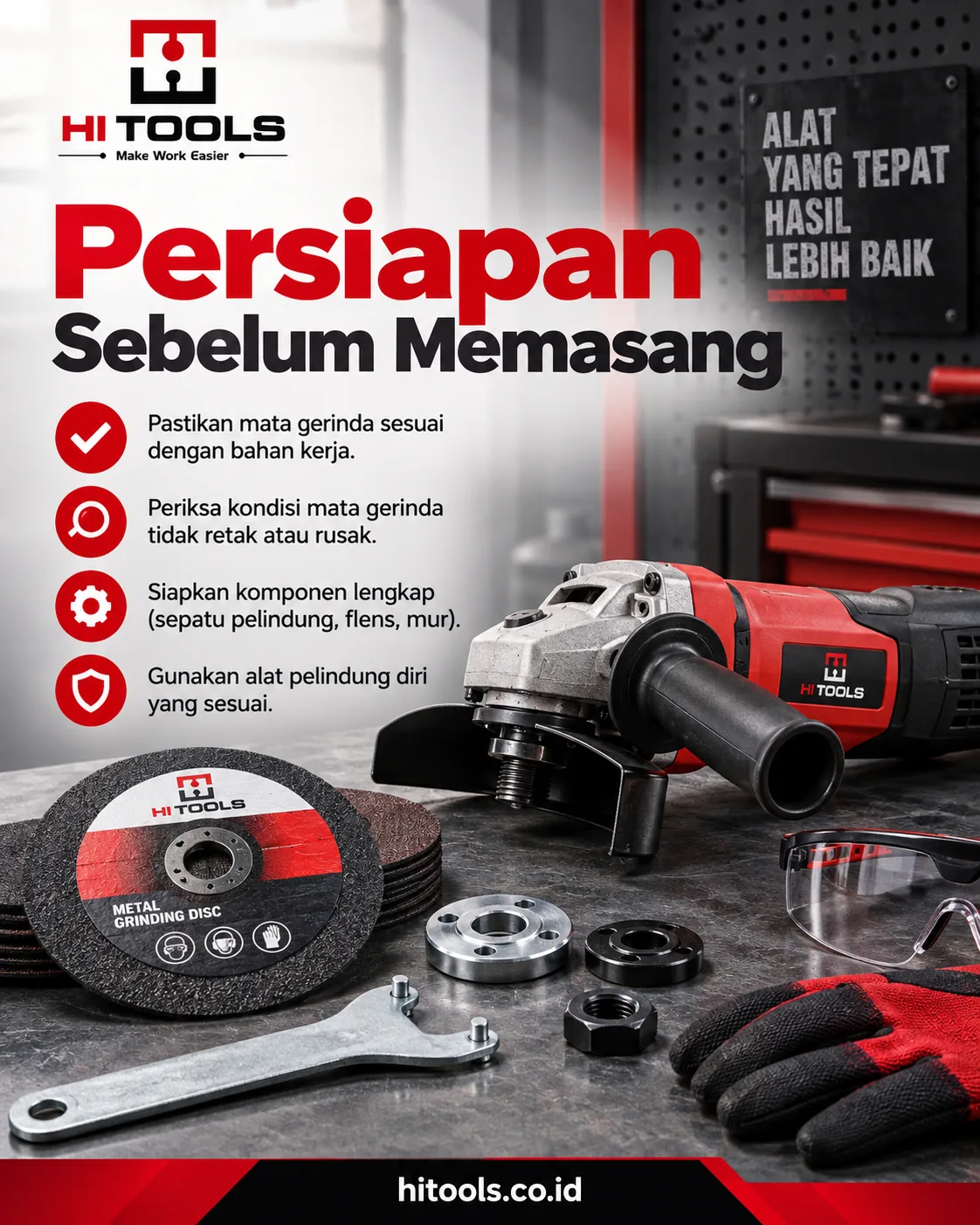 Cara Memasang Mata Gerinda dengan Benar dan Aman 1 cara memasang mata gerinda - Cara Memasang Mata Gerinda dan Persiapan yang Perlu Dilakukan