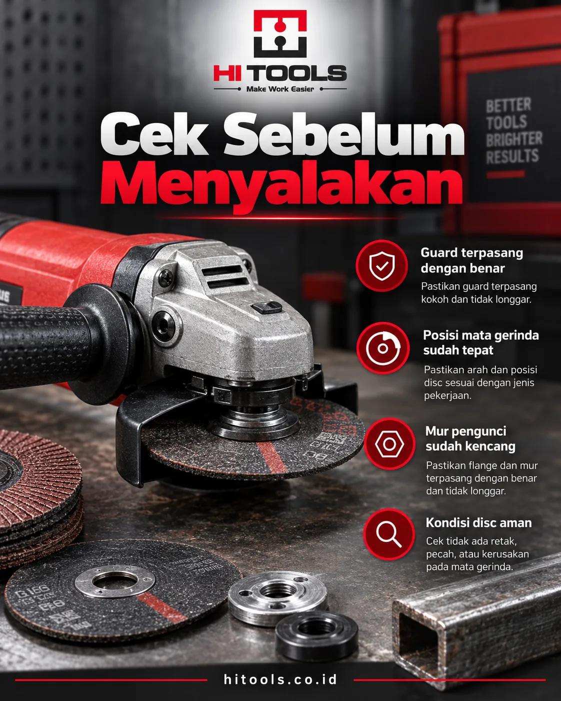 Cara Memasang Mata Gerinda dengan Benar dan Aman 3 cara memasang mata gerinda - Kesalahan yang Perlu Dihindari Sebelum Menyalakan Mesin
