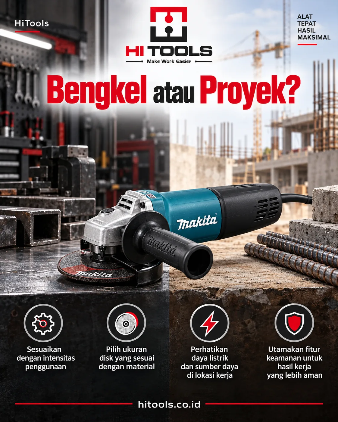 Cara Memilih Gerinda Makita untuk Bengkel dan Proyek 1 cara memilih gerinda makita - Cara Memilih Gerinda Makita dari Lingkungan Kerja