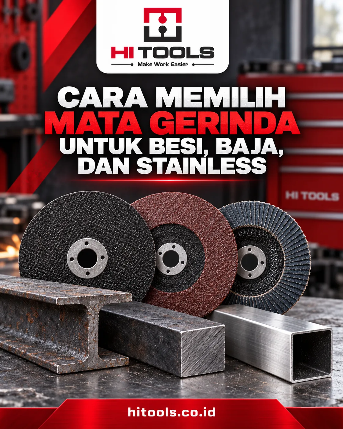 Cara Memilih Mata Gerinda untuk Besi, Baja, dan Stainless