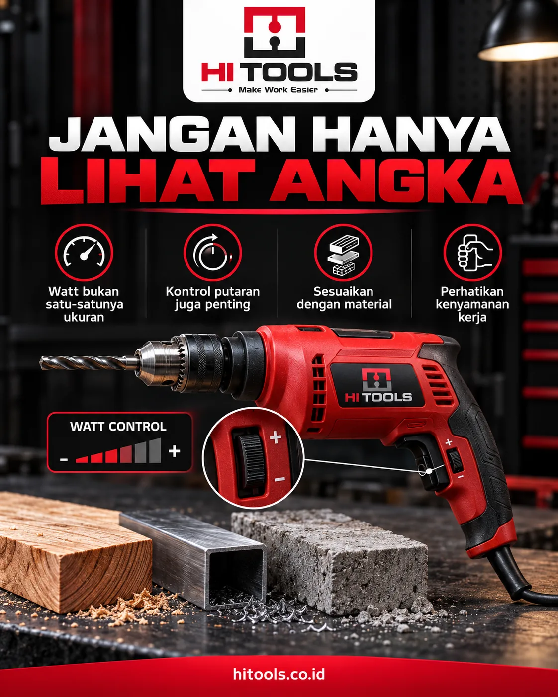 Daya Watt Mesin Bor: Berapa yang Cocok untuk Pekerjaan Anda? 2 daya watt mesin bor - Daya Watt Mesin Bor untuk Kebutuhan Ringan sampai Rutin