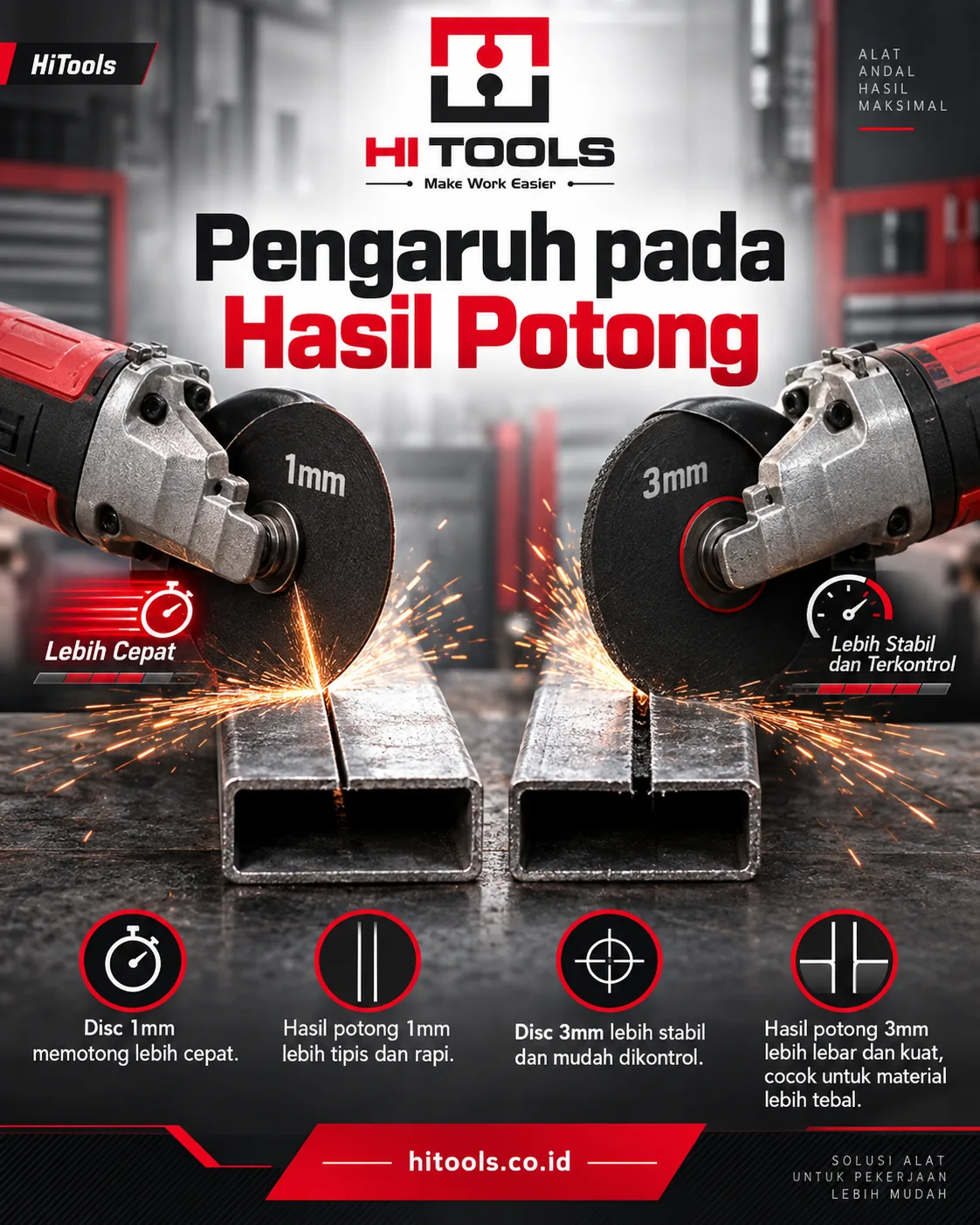 Mata Gerinda 1mm vs 3mm: Pengaruhnya pada Hasil Potong 2 mata gerinda 1mm vs 3mm - Mata Gerinda 1mm vs 3mm untuk Pekerjaan yang Berbeda