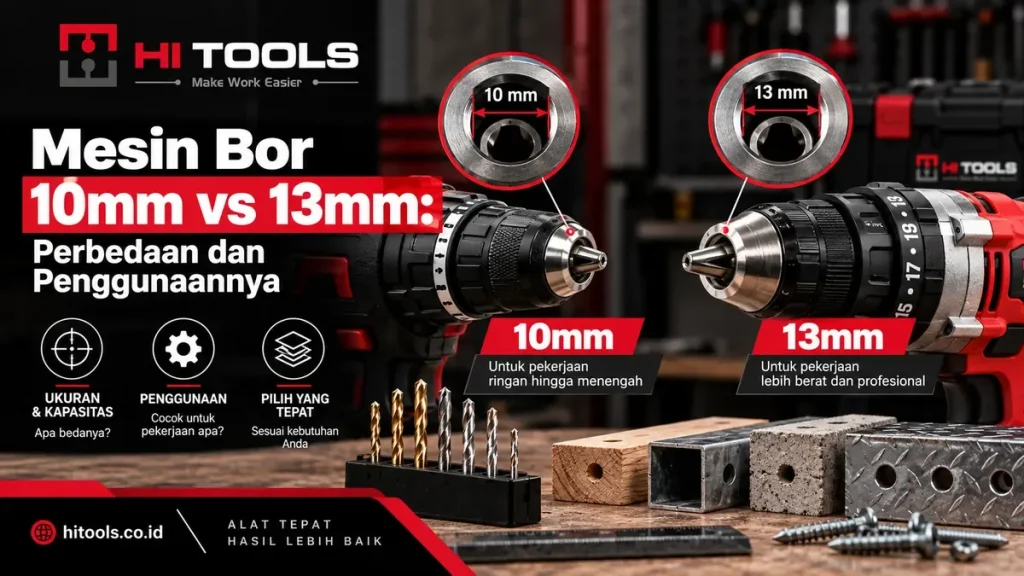 Mesin Bor 10mm vs 13mm: Perbedaan dan Penggunaannya