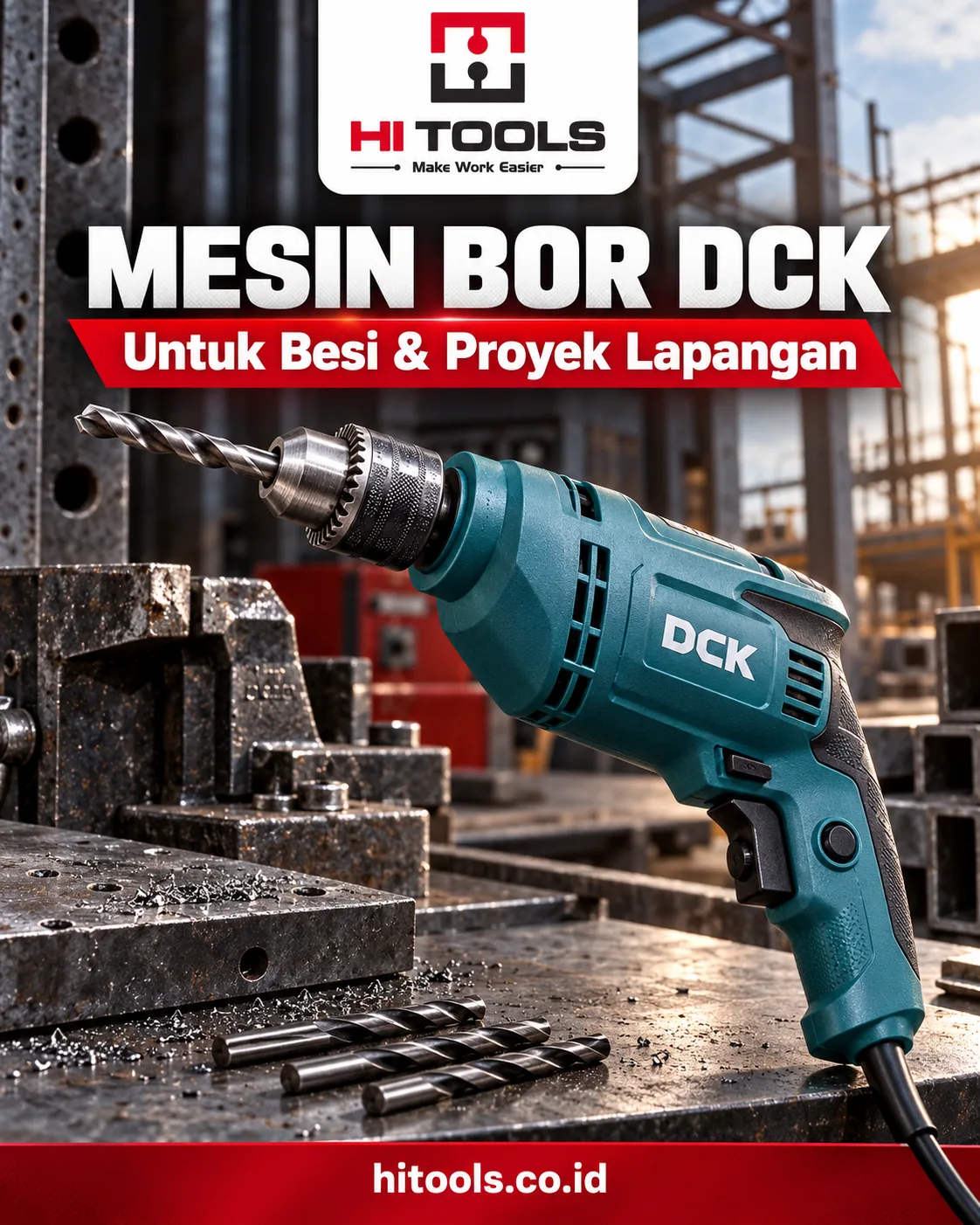 Mesin Bor DCK untuk Pekerjaan Besi dan Proyek Lapangan