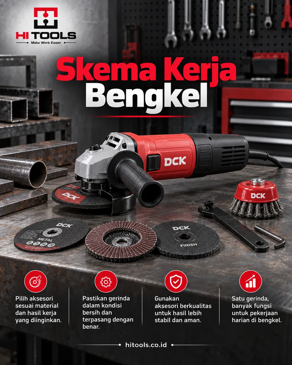 Mesin Gerinda DCK untuk Potong, Grinding, dan Finishing 3 mesin gerinda dck - Cara Menentukan Aksesori yang Tepat
