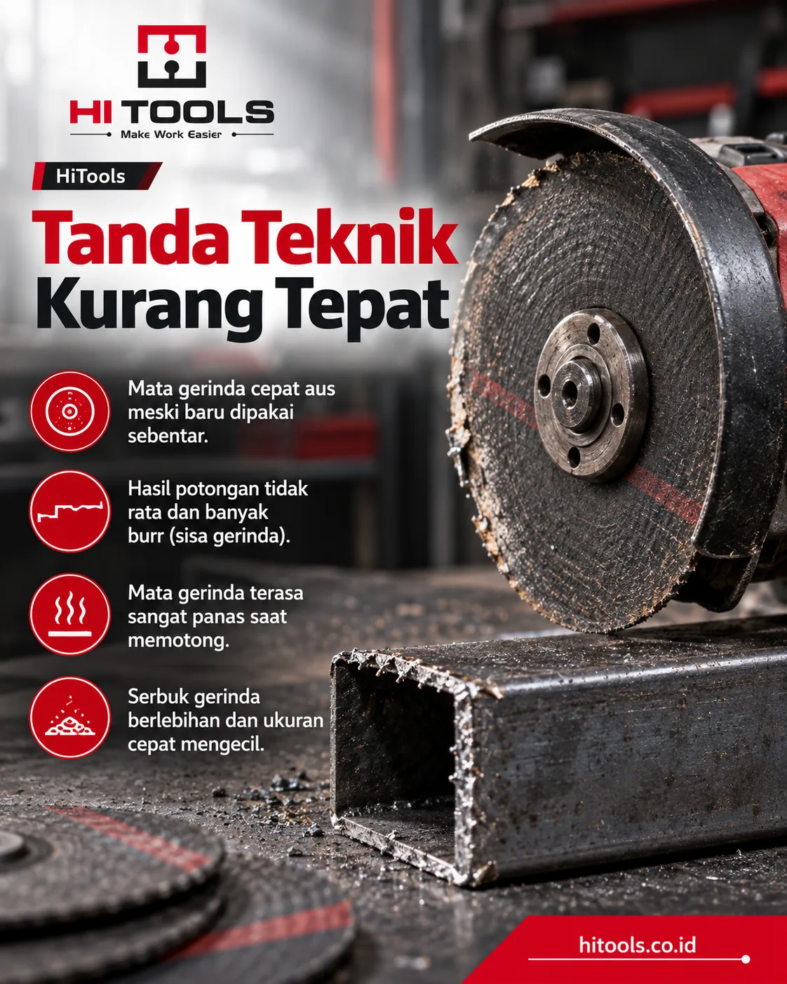 Penyebab Mata Gerinda Cepat Habis Saat Memotong Besi 2 penyebab mata gerinda cepat habis - Penyebab Mata Gerinda Cepat Habis dan Cara Menyikapinya
