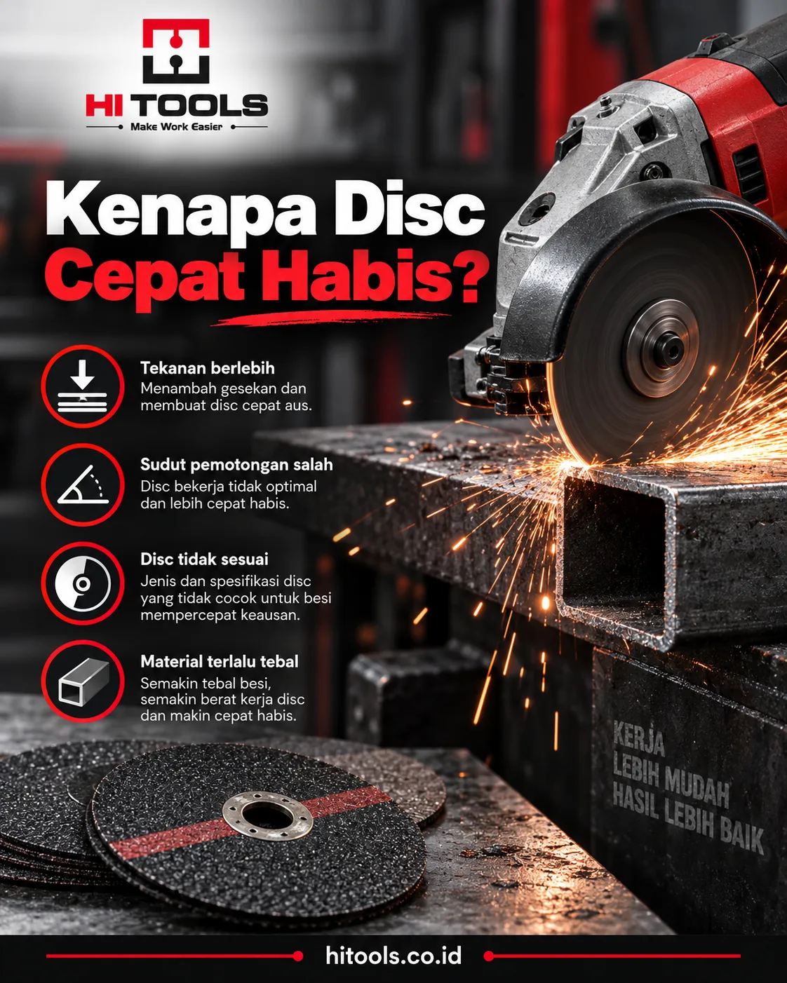 Penyebab Mata Gerinda Cepat Habis Saat Memotong Besi 1 penyebab mata gerinda cepat habis - Penyebab Mata Gerinda Cepat Habis yang Paling Sering Terjadi