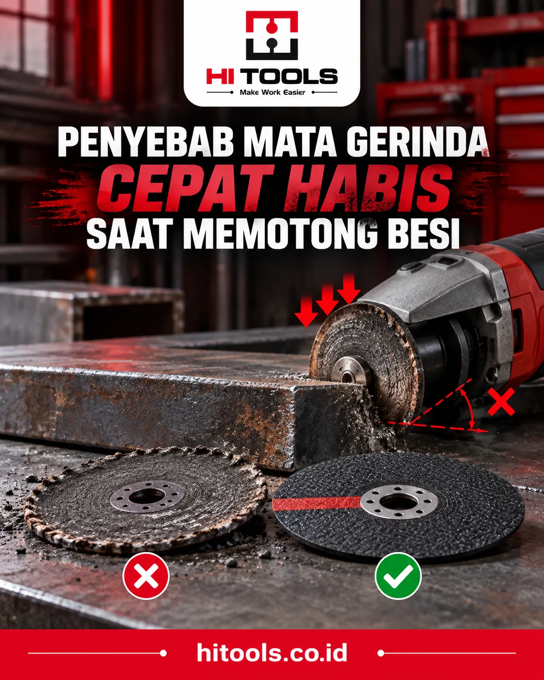 Penyebab Mata Gerinda Cepat Habis Saat Memotong Besi
